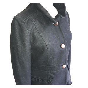 J. Crew Factory Ruffle Wool Jacket